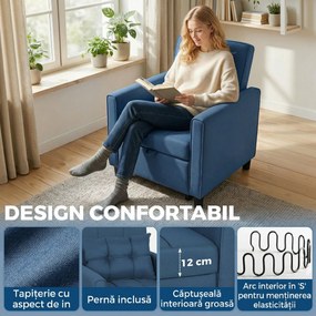 HOMCOM Fotoliu transformabil și reclinabil | Aosom Romania