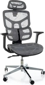 Scaun birou EQ-1, gri, plasă, 71x48x112 cm