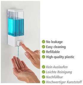 Dozator de săpun lichid alb de montat pe perete din plastic 320 ml Istres – Wenko