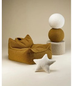 Pernă decorativă pentru copii maro cu tapițerie din țesătură bouclé Ball – Wigiwama
