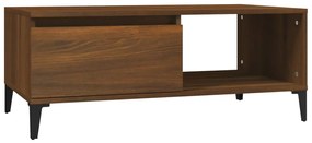 821059 vidaXL Măsuță de cafea, stejar maro, 90x50x36,5 cm, lemn prelucrat
