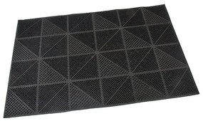 Covoraș de curățare din cauciuc Triunghiuri 40 x 60 x 0,7 cm, negru