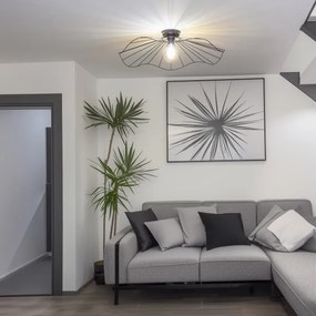 Brilagi - Lustră LED montată pe tavan CERIA WIRE 1xE27/40W/230V Ø 80 cm negru