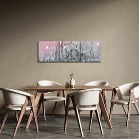 Tablou - Peisaj de iarnă (cu ceas) (90x30 cm)
