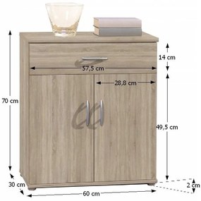 Dulap LILLY 11, stejar Sonoma