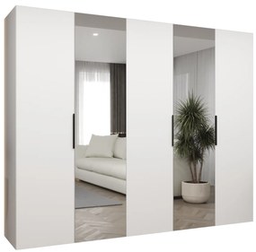 Dulap de haine 250 cm Mirabella 2 (alb + Negru). 1126426