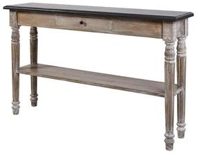 Consola natur din lemn de pin, cu aspect vintage, Marseille