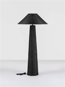 Lampa de podea din ratan sintetic pentru exterior Plom negru