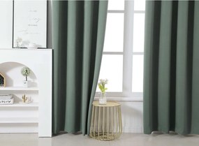 Perdea OXFORD verde-gri 140x250 cm Agatat: Inele metalice