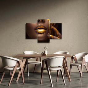 Tablou - Femeie cu buze aurii (90x60 cm)