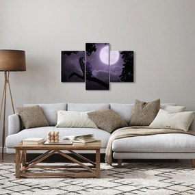 Tablou - Bufniță de noapte, violet (90x60 cm)