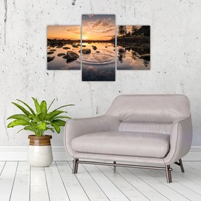 Tablou - Suprafața apei la apus de soare (90x60 cm)