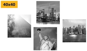 Set tablouri New York în alb-negru
