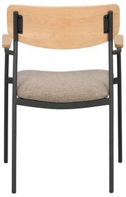 Scaune de dining bej/natural 2 buc. Maymont – Rowico