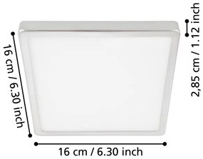 Eglo 900649 - Plafonieră LED pentru baie FUEVA LED/11W/230V IP44 crom