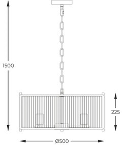 Lustra suspendata eleganta design modern MARMO