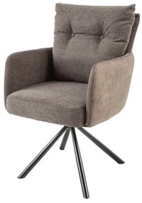 Set de 2 scaune pivotante BIG GEORGE maro taupe