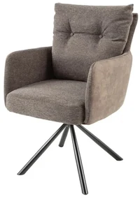 Set de 2 scaune pivotante BIG GEORGE maro taupe