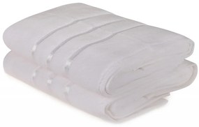 Set 2 Prosoape de Baie Dolce, 70x140 cm, 100% Microfibra, 560 gsm, Alb