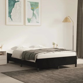 347326 vidaXL Cadru de pat, negru, 140x200 cm, catifea