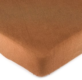 Cearşaf de pat 4Home jersey, maro, 90 x 200 cm