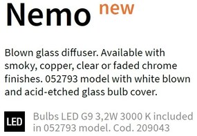 Pendul Glob diametru 40cm NEMO SP1 D40 FUME' 094229