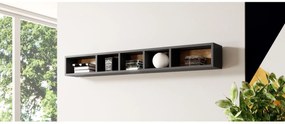 Raft suspendat Tamie Typ 02 (gri închis + stejar). 1030164