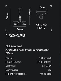 Candelabru elegant design clasic cu 5 brate Belle
