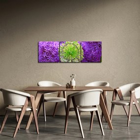 Tablou cu floare (cu ceas) (90x30 cm)