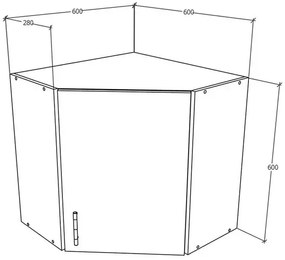 Corp Superior Colt Karo, Lemn Natural/Alb, 60 x 60 x 60 cm