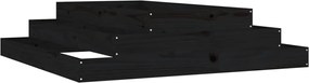 vidaXL Jardinieră, negru, 110x110x27 cm, lemn masiv de pin