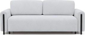 Canapea gri extensibilă/cu spațiu de depozitare cu tapițerie din țesătură bouclé 244 cm Arcadova – ELTAP