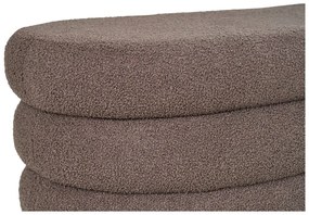 Bancă maro cu tapițerie din țesătură bouclé Dartford – House Nordic