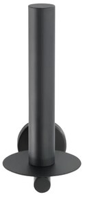 WENKO 24262100 - Suport pentru hârtie igienică BOSIO BLACK, 8 x 18 cm, inox/argintiu