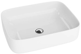 Lavoar pe blat Rune Finnur dreptunghiular 51 cm alb lucios