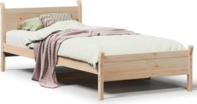 vidaXL Cadru pat fără saltea, 90x190 cm, lemn masiv de pin