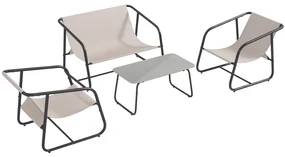 Outsunny Set de Mobilier de Gradina, Set de Conversatie Sofa | Aosom Romania