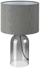 Lampa de masa sticla fumurie abajur gri Luxin