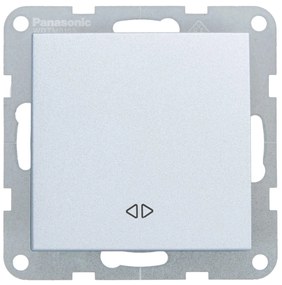 Intrerupator cruce 10A, IP20, Argintiu, Panasonic Karre Plus 55