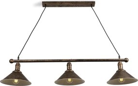BRILAGI - Lustru suspendat pe cablu FORGE 3xE27/60W/230V cupru/patină