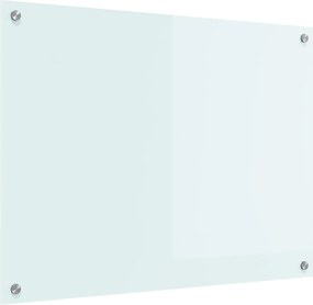 vidaXL Panou de bucătărie Alb 80 x 60 cm sticlă securizată