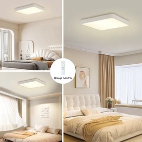 Plafonieră LED dimabilă Brilagi POOL SQUARE LED/48W/230V 3000-6000K 50x50 cm alb + telecomandă