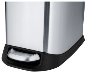 Coș de gunoi argintiu cu pedală din oțel inoxidabil 12 l Design – Wenko