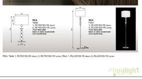 Lampadar / Lampa de podea design elegant REA negru RLL93163-1B black