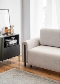 Canapea bej extensibilă/cu spațiu de depozitare cu tapițerie din țesătură bouclé 244 cm Arcadova – ELTAP