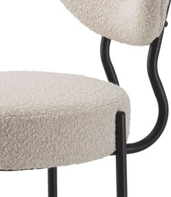 Set de 2 scaune design LUX Vicq, boucle crem 115034 HZ