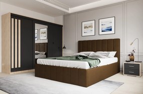 Set dormitor Prado Maro cu dulap Paris Sonoma/Gri