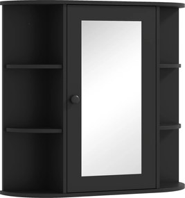 Homcom Dulapior Baie cu Oglinda – Lemn Alb 66×17×63 cm | Aosom Romania