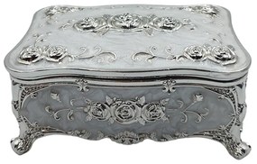 Caseta bijuterii argintata SOPHIE, 11x7x5cm