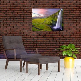 Tablou pe sticlă cu cascade (70x50 cm)